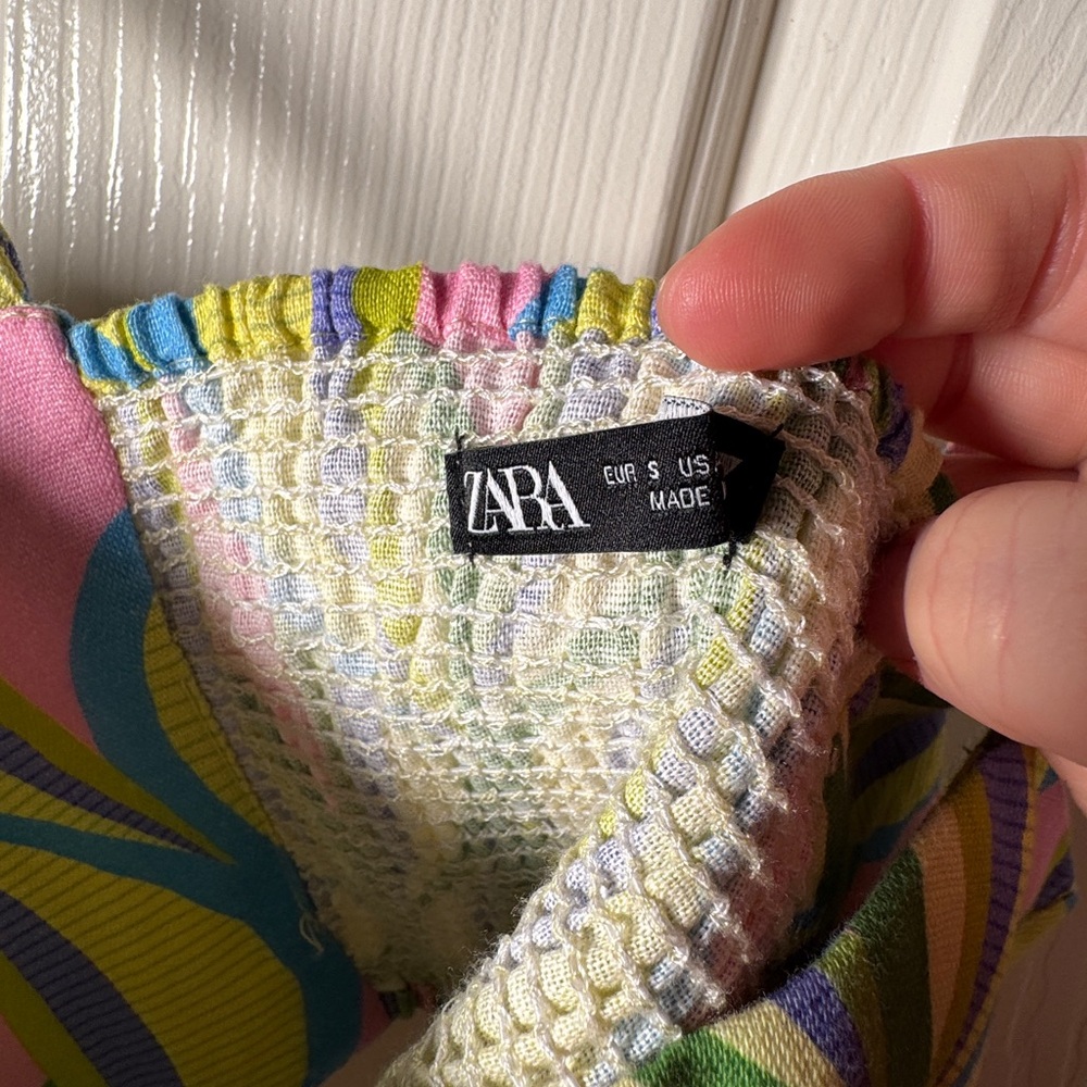 Zara wavy print crop top - Picture 6 of 7